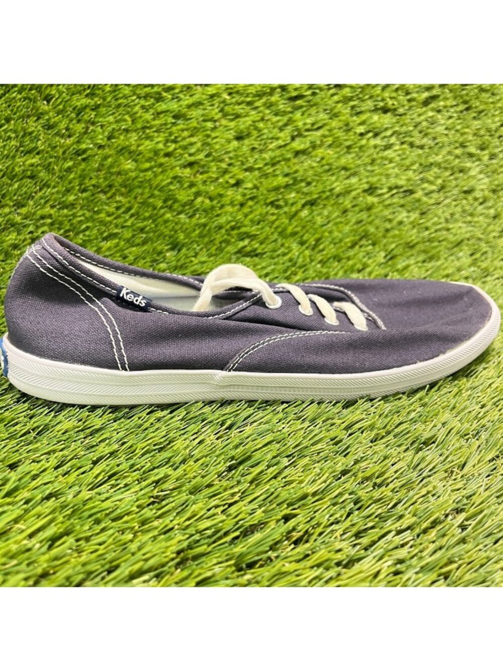 Keds Champion Womens Size 8 Navy White Gum Athletic Skate Canvas Shoes Sneakers